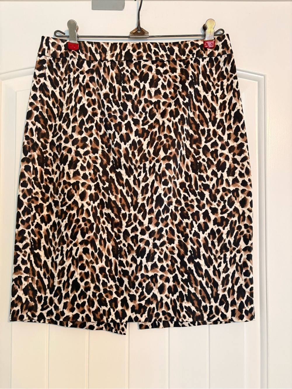 JCrew Fac cotton animal print pencil skirt size 2 EUC